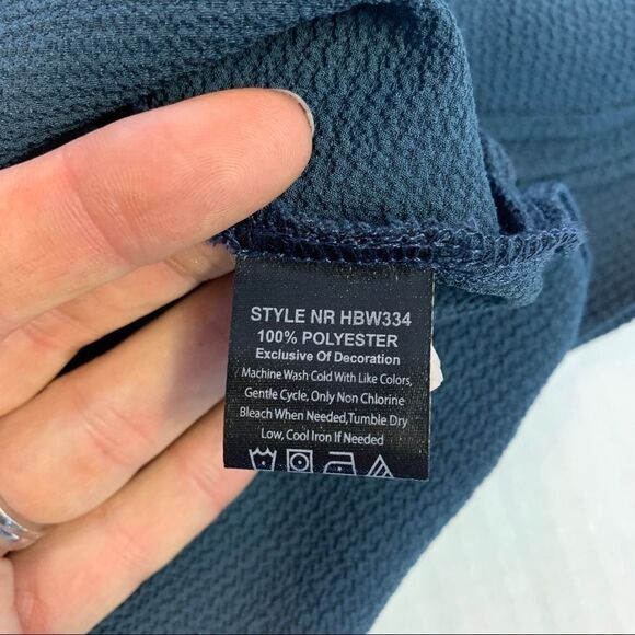 Harve Bernard NWT teal blue Long bell sleeve blouse L - Picture 4 of 11